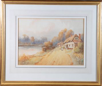 H. English - Signed & Framed Early 20th Century Watercolour, Country Lane