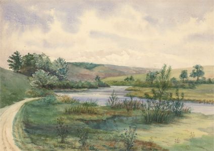 Amy K. Selby (fl.1892-1926) - Signed 1908 Watercolour, The River Avon