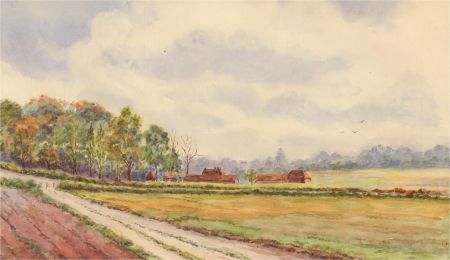 Amy K. Selby (fl.1892-1926) - Signed 1887 Watercolour, Field Path