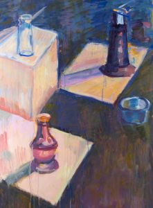 Susan Paine - Contemporary Oil, Still Life, Four Ornaments