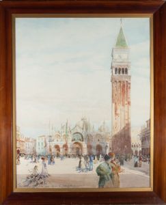 Charles James Lauder R.S.W. (1841-1920)  - 1902 Watercolour, The Palazzo, Venice