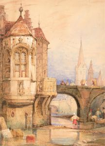 Douglas - Late 19th Century Watercolour, Continental Streets