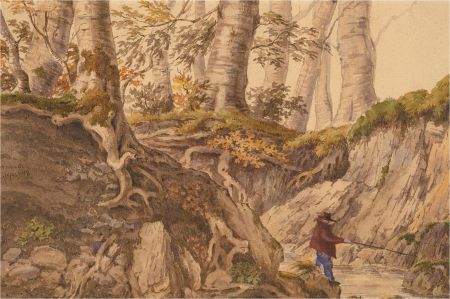 Lorenz Schon (1817-1889) - Signed Mid 19th Century Watercolour, Dornbach River