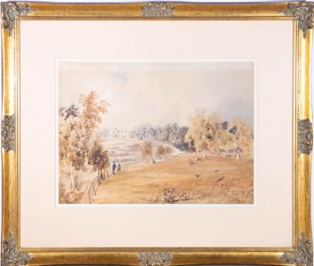 Early 19th Century Watercolour - View Over The Manor Grounds