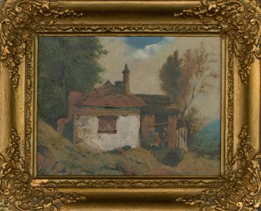 Late 19th Century Oil - The Family Cottage