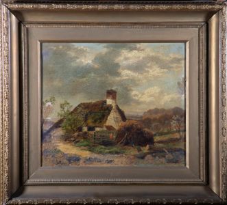For Restoration Late 19th Century Oil - The Little Cottage