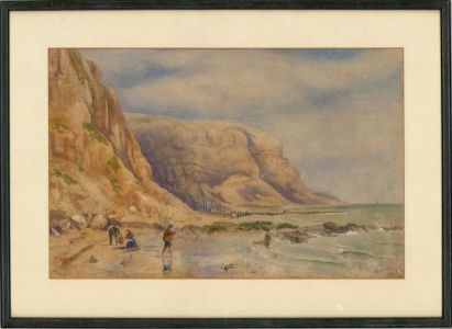John Syer Snr. (1815-1885) - Signed 1855 Watercolour, At the Seaside, Hastings