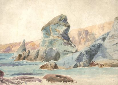 Charles Edward Hannaford RBA (1863-1955) - Watercolour, Sea View