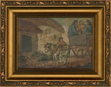 Follower of George Morland - Early 19th Century Oil, Arriving At The Inn