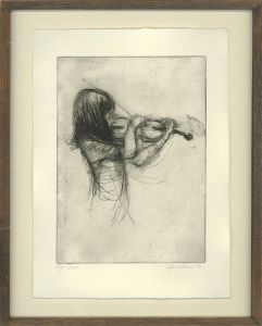Contemporary Etching - "Coco"