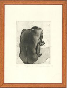 Emma Dunbar - Signed & Framed 1984 Etching, Figure I