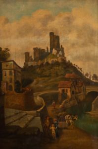 Mid 19th Century Oil - Road To The Ruin