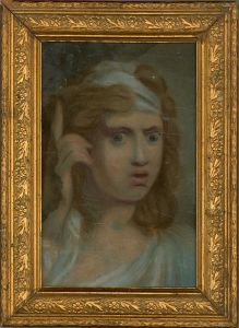 Mid 19th Century Pastel - A Troubled Young Woman