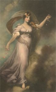 Frank Sternberg RE (1858-1927) - 1907 Mezzotint, Goddess In The Clouds