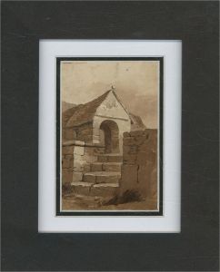 School of Peter De Wint - Mid 19th Century Watercolour, Stone Porch Study