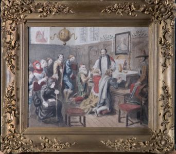Follower of George Cattermole RWS (1800–1868) - 1883 Watercolour, Eucharist