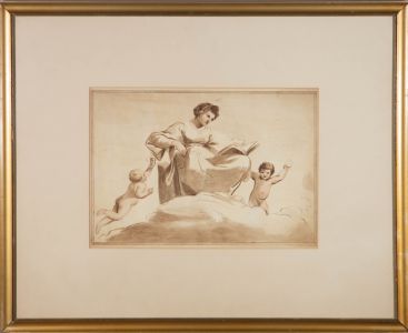 Early 19th Century Watercolour - A Goddess Reading