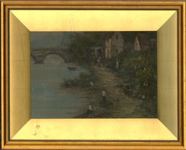 Smith - Signed & Framed Early 19th Century Oil, Riverside Path