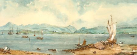 A.C. Riche - 1909 Watercolour, Fishing Scene