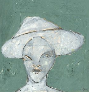 Ben Carrivick - Contemporary Oil, Box Portrait XXV