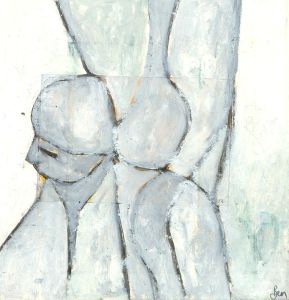 Ben Carrivick - Contemporary Oil, Box Portrait XXIX