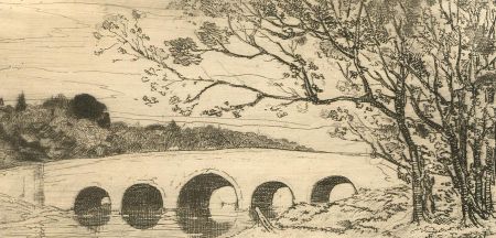 1932 Etching - Bridge