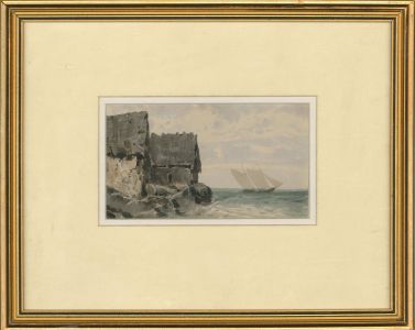 Framed Late 19th Century Watercolour - Out to Sea
