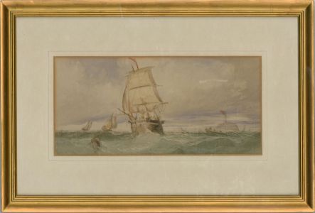 Late 19th Century Watercolour - Agitated Sea View