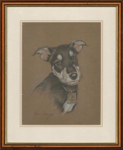 Luisa Dominguez - Signed & Framed Contemporary Pastel, The Mayor's Mutt