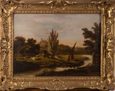 G. W. Austen (1834-1923) - Late 19th Century Oil, A Bend In The River