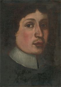 18th Century Oil - Portrait Of A Young Man Wearing A Falling Band