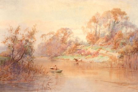 Mid 19th Century Watercolour - A Trip Down The River