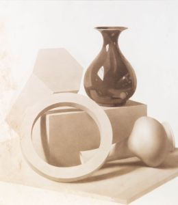 Amy F. Bridges - Late 19th Century Watercolour, Shapes And Vases Still Life