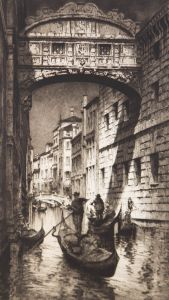 Albany Howarth (1872-1936) - Early 20th Century Etching, The Bridge Of Sighs