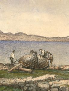 Mid 19th Century Watercolour - Sailors at Work