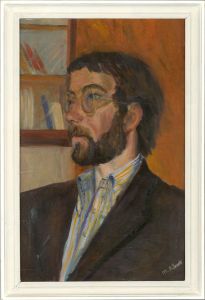 Muriel Lewis - Contemporary Oil, Portrait Of Fred
