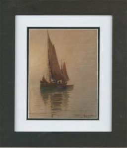 Charles Edward Hannaford RBA (1863-1955) - 19th Century Watercolour, Fish Boat