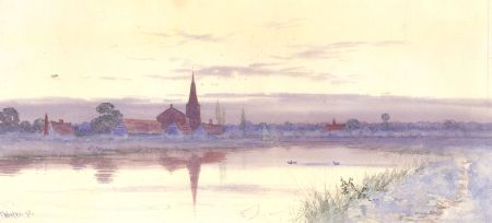 Robert Winter (1872-1930) - 1893 Watercolour, Lake View