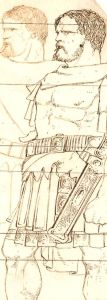 Early 20th Century Pen and Ink Drawing - Study of a Roman