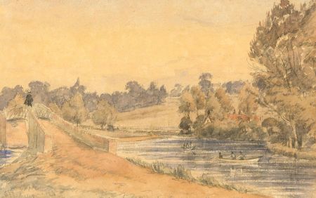 1850 Watercolour - Horseshoe Point, near Clapton