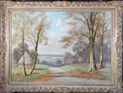 David Mead (1906-1986) - Mid 20th Century Oil, Autumn On The English Plains