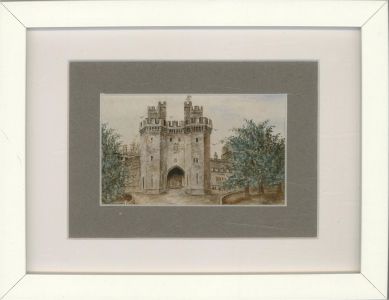 Mid 19th Century Watercolour - Castle Entrance