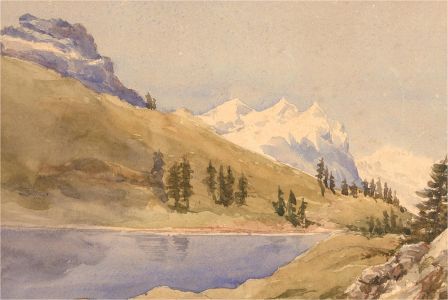 Early 20th Century Watercolour - Alpine Lake