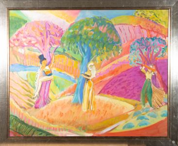 Susan Paine - Framed Contemporary Oil, Mother Nature