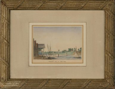 19th Century Watercolour - Rochester from the Dock-Yard