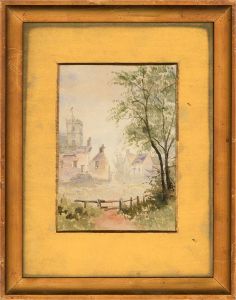 circa. 1894 Watercolour - Rural Church View