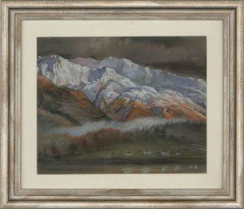 Andrew Quelch (b.1969) - Contemporary Pastel, Mountainous Landscape