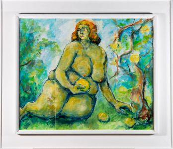 Framed Contemporary Oil - The Lemon Picker