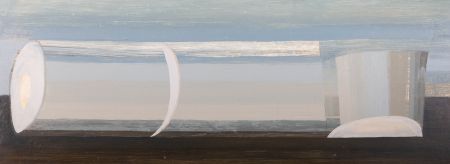 David Holt (1928-2014) - 1972 Oil, Blue Shapes