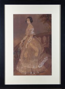 M. K. Walton - 1854 Watercolour, The Debutante